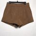 Free People Shorts | Free People Women's Roma Vegan Suede Shorts Mocha Tan Camel Size S Pleated | Color: Brown/Tan | Size: S