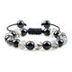 ACRUZ Women's Bracelet Stone Bead Bracelet Natural Black Onyx Bright Stone Bracelet Men for Energy Balance Adjustable Braided Beads Bracelets Women Couple Jewelry