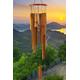 Bamboo Wind Chimes Outdoor,Wooden Wind Chimes for Outside with Melody Deep Tone,38" Classic Zen Garden Windchime for Relaxation, Grace.Home Décor for Patio, Garden or Indoor
