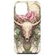 Hülle für iPhone 13 Pro Max Unique Animal Skull For Women Colorful Art Design Floral