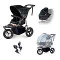 Out n About Nipper Single V5 Parent Starter Bundle Forest Black with Basket and Raincovers