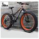 USMASK Dual-Suspension Mountain Bikes with Dual Disc Brake for Adults Men Women, All Terrain Anti-Slip Fat Tire Mountain Bicycle, High-Carbon Steel Mountain Trail Bike/Orange/26 inch 24 Speed