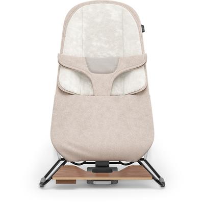 UPPAbaby Mira 2-in-1 Bouncer and Seat - Charlie (Sand Melange / Black Frame / Walnut Wood)