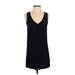 Madewell Casual Dress - Mini Plunge Sleeveless: Black Print Dresses - Women's Size 2X-Small
