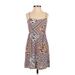 Divided by H&M Casual Dress - Slip dress: Brown Aztec or Tribal Print Dresses - Women's Size 2