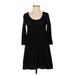 American Eagle Outfitters Casual Dress - A-Line Scoop Neck 3/4 sleeves: Black Print Dresses - Women's Size Small