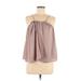 H&M Sleeveless Blouse: Brown Tops - Women's Size Medium