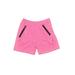 Shorts: Pink Color Block Bottoms - Kids Girl's Size 8 - Medium Wash