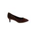 Torrid Heels: Pumps Kitten Heel Cocktail Party Brown Leopard Print Shoes - Women's Size 7 1/2 Plus - Pointed Toe