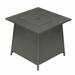 Four Seasons Courtyard Dual Heat Square Gas Tabletop Outdoor Fire Pit Stainless Steel/Steel in Black/Gray | 25.5" H x 28" W x 28" D | Wayfair