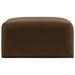 Meridian Furniture USA 31" Wide Velvet Tufted Square Standard Ottoman Velvet in Brown | 17 H x 31 W x 31 D in | Wayfair 103Brown-Ott