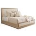 Tommy Bahama Home Sunset Key Grayson Bed Wood & /Upholstered/Polyester in Black/Brown | 56 H x 64.75 W x 87.25 D in | Wayfair 01-0578-143C