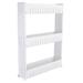 Simplify Slim Slide Out Storage Cart 28.35" H x 4.92" W Utility Cart w/ Wheels in White | 28.35 H x 4.92 W x 21.46 D in | Wayfair 27027