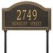 Whitehall Products Penhurst Personalized Grande 2-Line Lawn Address Sign Metal in Black | 11.5 H x 19.5 W x 0.375 D in | Wayfair 3133BG