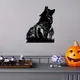 Décoration murale d'Halloween en forme de loup noir 1 pièce décor mural en métal art mural