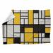 East Urban Home Ruston Throw Blanket Microfiber/Fleece/Microfiber/Fleece in Gray/Black/Yellow | 80 H x 60 W in | Wayfair