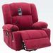 Latitude Run® Power Lift Recliner Chair Electric Recliner w/ Cup Holders Chenille, Leather in Red | 41.33 H x 35.43 W x 29.52 D in | Wayfair
