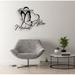 August Grove® Personalized Metal Butterfly Love & Hearts Decorative Modern Custom Metal Wall Art Metal in Black | 12 H x 14 W x 0.5 D in | Wayfair