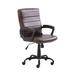 Latitude Run® Mainstays Bonded Leather Mid-Back Manager's Office Chair Office Chair Recliner Chair in Black | 25 W x 25 D in | Wayfair