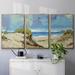 Highland Dunes Dunes II Framed On Canvas 3 Pieces Print Metal in Blue/Green | 40 H x 78 W x 2 D in | Wayfair 70365067A2954C0896825B59DFFAB324