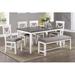 August Grove® Canden Rectangular 60" L x 36" W Dining Set Wood in White | 30 H x 36 W x 60 D in | Wayfair A1B2179D2D564A36AAC26CFAE063BB3B