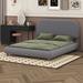 Latitude Run® Teddy Fleece Full Size Upholstered Platform Bed Upholstered in Gray | 37.2 H x 60 W x 80.3 D in | Wayfair