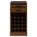 Latitude Run® Modular Wooden 24-Bottle Wine Bar Cabinet Buffet Cabinet w/ 1 Drawer Wood in Brown | 35.43 H x 15.94 W x 17.8 D in | Wayfair