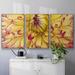 Latitude Run® Blooms II - Multi Piece Framed Canvas Canvas, Solid Wood in Pink/Yellow | 24 H x 48 W x 2 D in | Wayfair