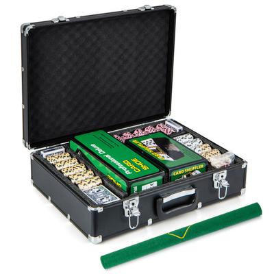 Costway 600-Piece Poker Chip Set 14 Gram Claytec Chips with Carrying Case-Black