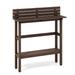 Costway 48" Patio Pub Height Table with Storage Shelf and Adjustable Foot Pads-Brown