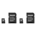 Philips Ultra Speed microSDHC Card 8GB + SD Adapter UHS-I U1 Reads up to 80MB/s A1 Fast App Performance V10 Memory Card for Smartphones, Tablet PC, Card Reader, Full HD Video (Packung mit 2)