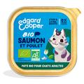 Edgard & Cooper Adult Pâté bio sans céréales 85 g pour chat - saumon bio, poulet bio