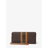 Logo Stripe Continental Wristlet