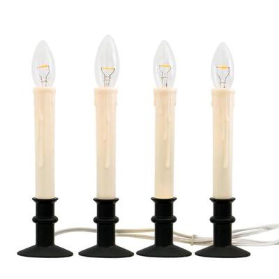 Celestial Lights 70843 - 0.5 watt Adjustable Black Onyx Base Window Hugger� Plug-In LED Window Candles (4 Pack)