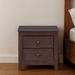 15.8 in. Mid-Century Vintage Two Drawer Nightstand, Classic Design for Bedroom.