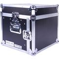 YCS Fly Drive Case 8u Space Slant Mixer Rack & 6u Space Vertical Rack System with Full AC Door