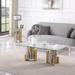 Stainless Steel Square Glass End Table for Living Room- 20" Modern Sleek Center Table Table with Clear Tempered Glass