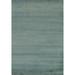 Aqua Blue Striped Gabbeh Modern Area Rug Handmade Wool Carpet - 5'3" x 7'10"