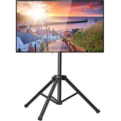 Tripod TV Stand -Portable TV Stand for 37-85 Inch LED LCD OLED Flat Screen TVs-Height Adjustable Display Floor TV Stand