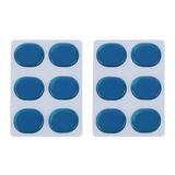 12 PCS/Set of Drum Kit Muffler Stickers Silica Gel Sticker Drum Dampeners Gel Pads Snare Drum Muffler Mute Blue
