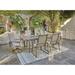 Signature Design by Ashley Beach Front Beige 7-Piece Outdoor Dining Package - 42"W x 71/94"D x 30"H