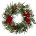Roses and Berries Artificial Christmas Wreath - 30" - Unlit - Green