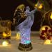 Lighted Angel With Gold Wings Swirling Glitter Water Lantern Snow Globe