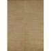 Contemporary Gabbeh Oriental Area Rug Hand-Knotted Solid Wool Carpet - 4'3" x 6'7"