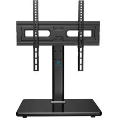 Universal Swivel TV Stand-Table Top TV Stand for 32-60,65 inch TV-Height Adjustable TV Base with Heavy-Duty Tempered Glass Base