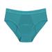 Dasayo Green Mid Waist Hipster Panties for Women s Plus Size Period Knickers Lady Stylish Solid Underpant Briefs