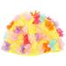 OUNONA Swimming Hat for Women Flower Petals Shower Hat Retro Bath Hat Decorative Swimming Hat