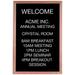 Aarco Products 36 x24 Oak Framed Black Felt Letter Board Open Face Message Center