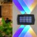 Meitianfacai 4Leds Solar Wall Lights 2Pack Outdoor Solar Lights Wall Lamp Waterproof Lighting for Fence House Stair Porch Patio Decoration