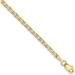 Avariah Diamonds Solid 10K Yellow Gold 2.6mm Flat Anchor Chain - 24